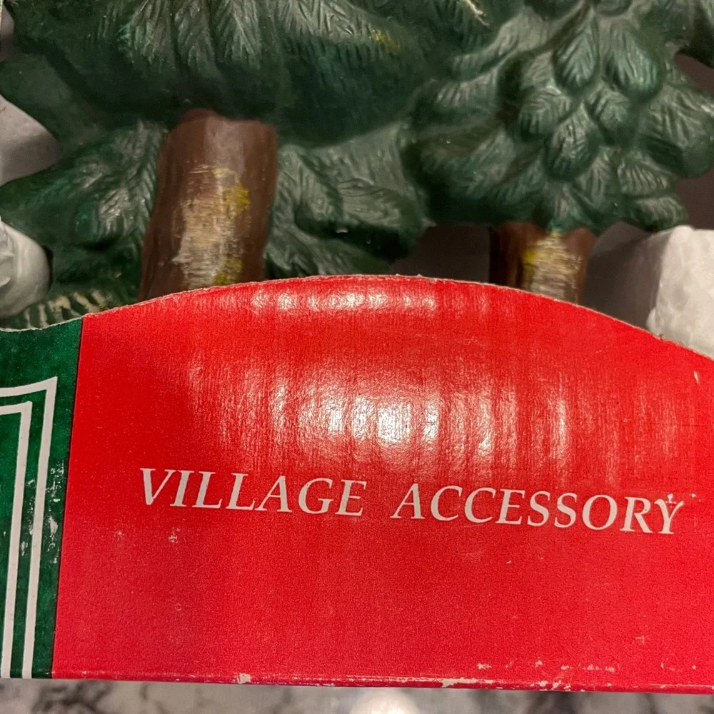 Vtg 1994 Santa's Best Christmas In Vermont Hand Painted Trees Christmas 12